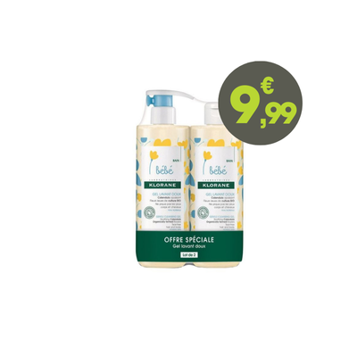 gel lavant doux duo klorane